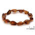 Bracelet with natural cognac amber from the Baltic Sea, length 19 cm