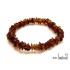 Bracelet with natural cognac amber from the Baltic Sea chips, length 17-18 cm