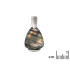 Pendant with multi-colored labradorite, in 925 rhodium-plated silver, height 2.7 cm