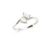 Bague avec opale blanche naturelle d'Australie goutte, en argent rhodié 925