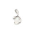 Colgante con ópalo y óxido de circonio, en plata 925 rodiada, altura 1,3 cm