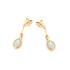 Cercei cu opal alb natural din Australia, din aur 750