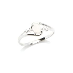 Ring met ovale opaal en...