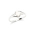Anillo con ópalo ovalado y óxido de circonio, en plata 925 rodiada