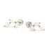 Pendientes con ópalo blanco natural, en plata 925 rodiada