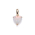 Pendentif coeur avec opale blanche naturelle d'Australie, en or 750/1000