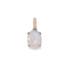 Pingente com opala branca australiana oval natural, em ouro 750/1000