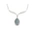 Halskette mit Dublett-Opal und Zirkonoxid, 925 rhodiniertes Silber, 42 + 3 cm