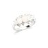 Anello con opale ovale e ossido di zirconio, in argento 925 rodiato