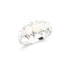 Ring mit ovalem Opal und Zirkonoxid, aus rhodiniertem Silber 925