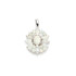 Pandantiv cu opal alb, din argint 925 rodiu, inaltime 2+0,5 cm