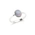 Inel cu opal dublu australian oval albastru, din argint 925 placat cu rodiu
