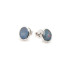 Cercei tip dublet cu opal albastru oval, din argint 925 placat cu rodiu