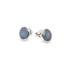 Ohrstecker mit blauem Opal-Dublett oval, aus rhodiniertem Silber 925
