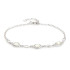 Bracelet avec opale et oxyde de zirconium, argent rhodié 925, longueur 18+1 cm