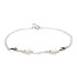 Bracelet avec opale et oxyde de zirconium, argent rhodié 925, longueur 18+1 cm