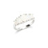 Ring with natural white opal from Australia oval, in rhodium silver 925