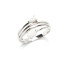 Anillo con gota de ópalo blanco natural de Australia, en plata 925 rodiada