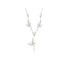 Collana con opale bianco, in argento 925 rodiato, lunghezza 42+3 cm