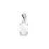 Colgante con ópalo blanco australiano ovalado natural, en plata 925 rodiada