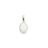 Pendente con opale bianco australiano naturale ovale, in argento 925 rodiato