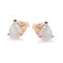 Clous d'oreilles avec opale blanche naturelle d'Australie goutte, en or 750