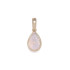 Hanger met natuurlijke witte Australische opaaldruppel, in 750 goud