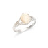 Ring mit Opal und Zirkonoxid, aus 925 rhodiniertem Silber