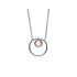 Collier avec opale blanche ronde, en argent rhodié 925, longueur 42 + 3 cm
