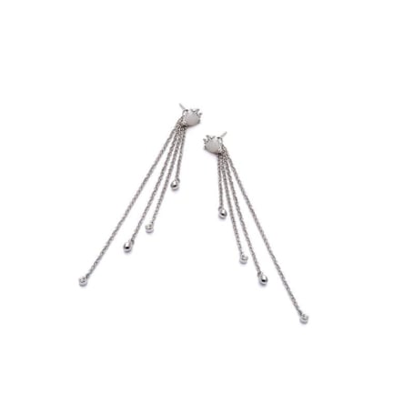 Boucles d'oreilles avec opale et oxyde de zirconium, en argent rhodié 925