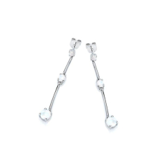 Round white opal dangle...
