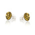 Boucles d'oreilles avec ambre vert naturel, en argent rhodié 925