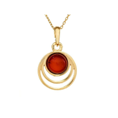 Pendentif avec ambre cognac...