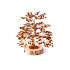 Árbol de la felicidad de 18 cm en ámbar (420 pétalos) y madera de abedul.