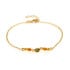 Pulsera con ámbar redondo multicolor, en plata dorado 925, longitud 18+3 cm