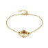 Bracciale albero della vita con ambra multicolore, argento dorato 925, lunghezza 18+ 3 cm