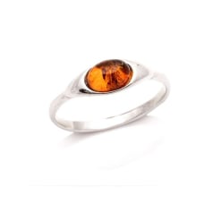 Ring met natuurlijk cognac...