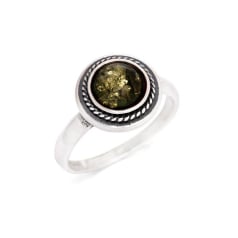 Ring met natuurlijke groene...