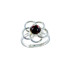 Anillo con ámbar coñac natural del Mar Báltico, en plata 925 rodiada