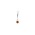 Ciondolo con pallina ambra cognac, in argento 925, altezza 0,8+2 cm