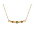 Collier avec ambre multicolore, en argent doré 925, longueur 42 + 4cm