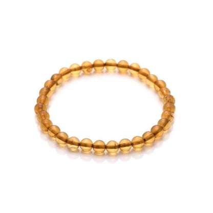 Bratara cu chihlimbar natural de coniac din balta Marii Baltice, lungime 17-18 cm
