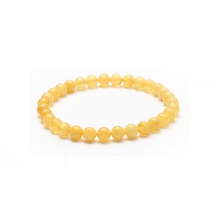 Pulseira com âmbar mel natural da bola do Mar Báltico, comprimento 18-19 cm