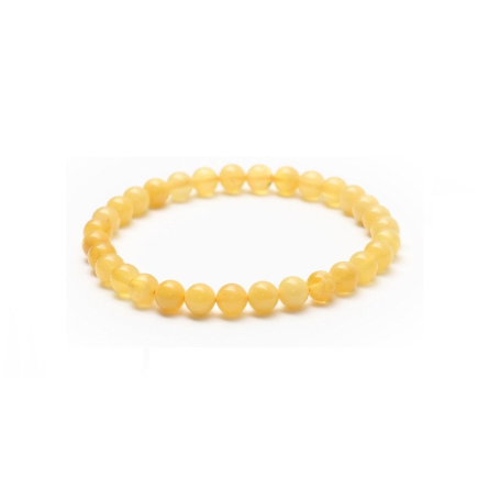 Pulsera con bola de ámbar miel natural del Mar Báltico, longitud 18-19 cm