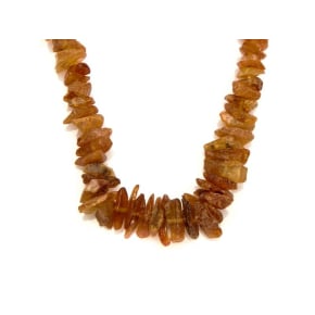 Collar con astillas de ámbar coñac natural del Mar Báltico, longitud 45 cm