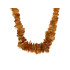 Collar con astillas de ámbar coñac natural del Mar Báltico, longitud 45 cm