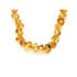 Collier bébé avec ambre miel, fermoir clip, longueur 32 - 33 cm