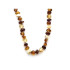 Collier bébé avec ambre multicolore, fermoir clip, longueur 32 - 33 cm