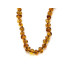 Collier avec ambre cognac naturel de la mer Baltique, longueur 60 cm