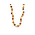 Collier avec ambre multicolore naturel de la mer Baltique, longueur 60 cm